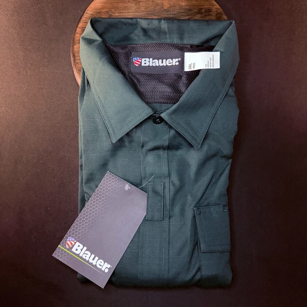 Blauer 8740 Short Sleeve Vented Shirt Size 3XL BDU Tactical Spruce Green